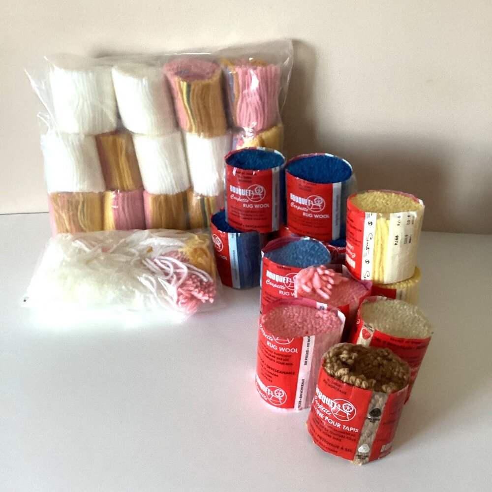 A Bundle of Hook & Latch Pre-Cut Rug Making Yarn Multicolor Crafting Crafts